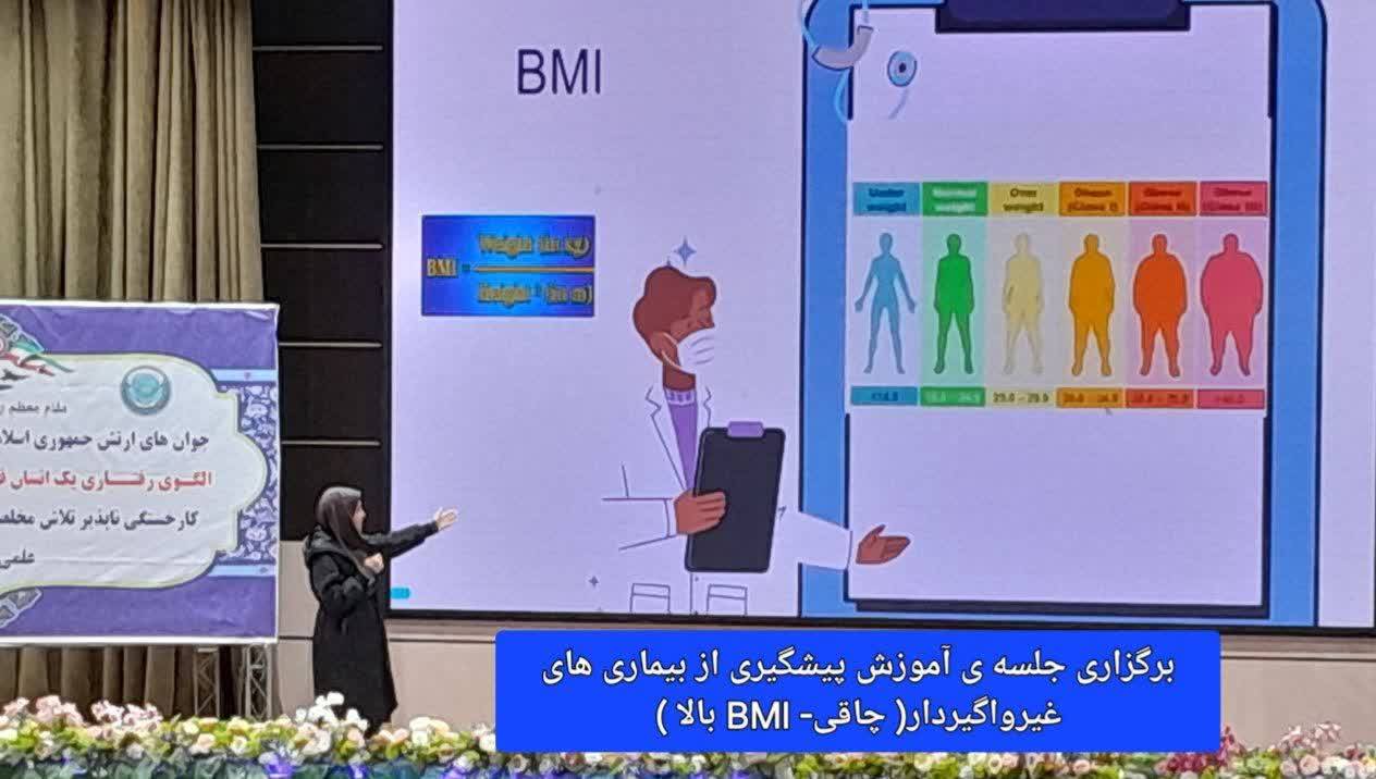 برگزاری جلسه آموزشی تغذیه سالم ویژه جوانان دانشگاه علوم و فنون هوایی شهید ستاری 