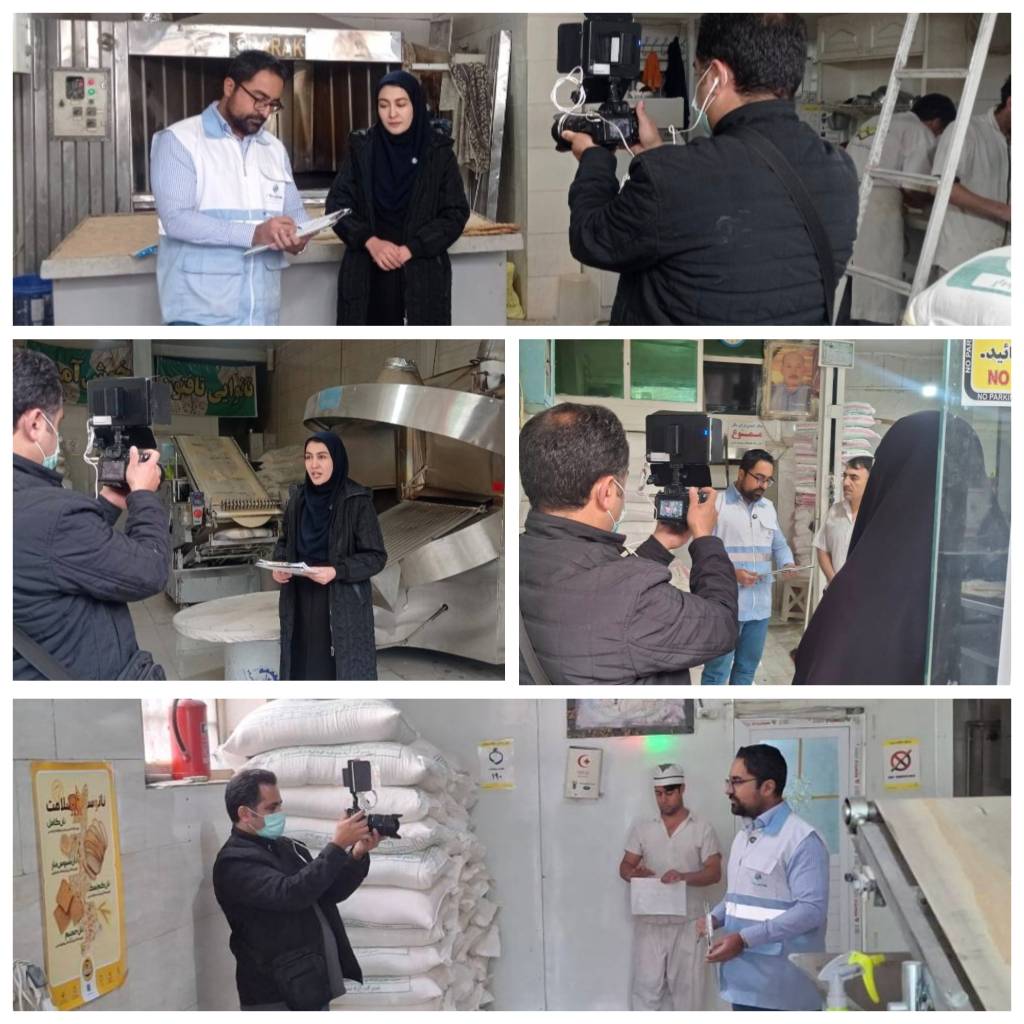 برگزاری گشت مشترک واحد بهداشت محیط با واحد بهبود تغذیه به مناسبت پویش ملی «نانوسلامت» در منطقه ۱۸ 